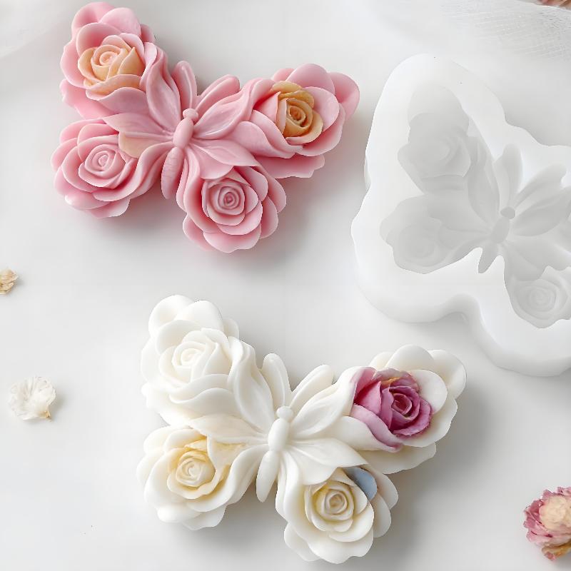 Soap Making Kits - DIY Rose Butterfly Form Silicone Mold