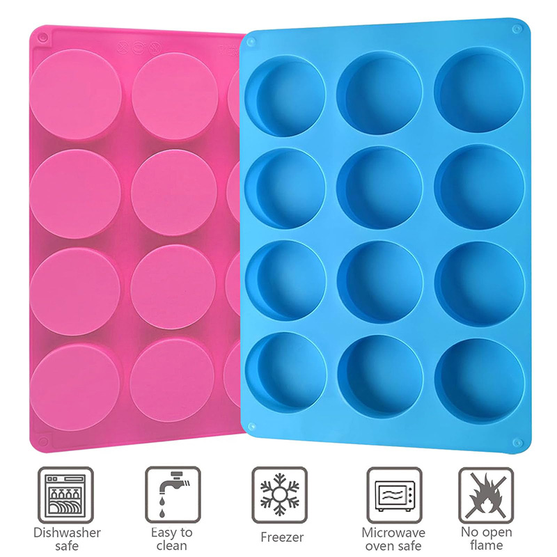 Round Silicone Molds 12-Cavity - огляд і ціна Soap Making Kits