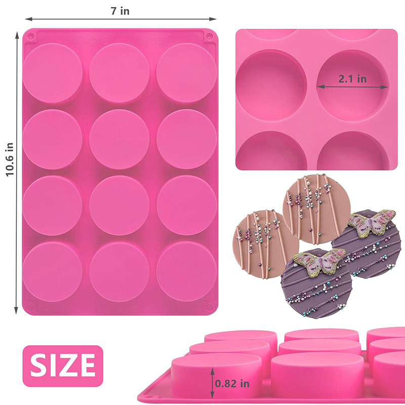 Round Silicone Molds 12-Cavity - огляд і ціна Soap Making Kits