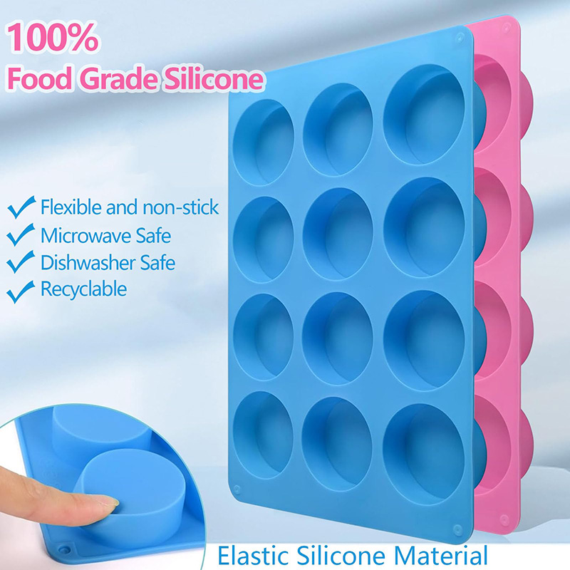 Round Silicone Molds 12-Cavity - огляд і ціна Soap Making Kits