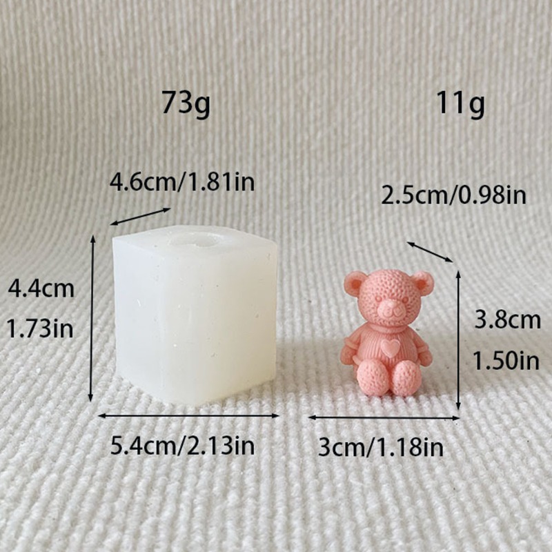 Mini Love Bear Candle Silicone - огляд і ціна Soap Making Business