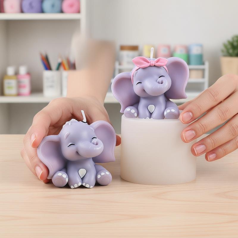 Cute 3D Elephant Silicone Cand - огляд і ціна Soap Making Kits