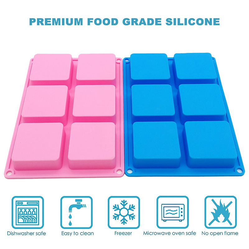 Square Soap Molds 6-Cavity Non - огляд і ціна Soap Making Bar